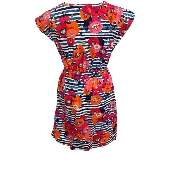 Lolly Wolly Doodle Striped Floral Dress Small - Picture 2 of 4